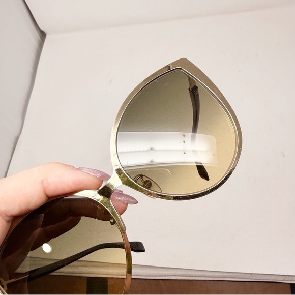 Fendi 100% Authentic Cat Eye Brown Sunglasses - Picture 6 of 8